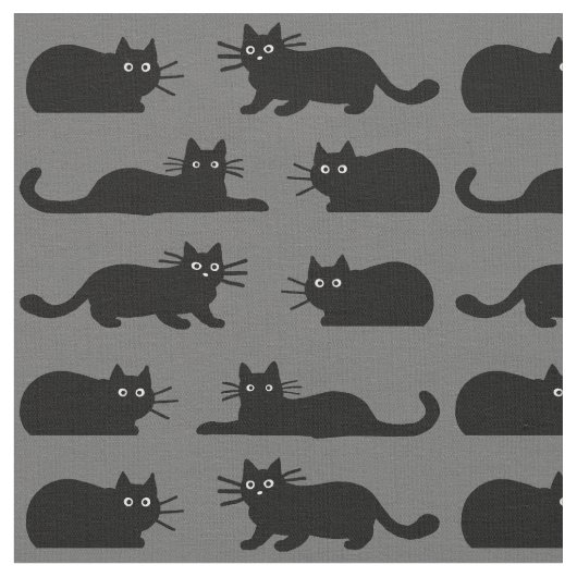 Schwarze Katzen Stoff (Nahaufnahme)