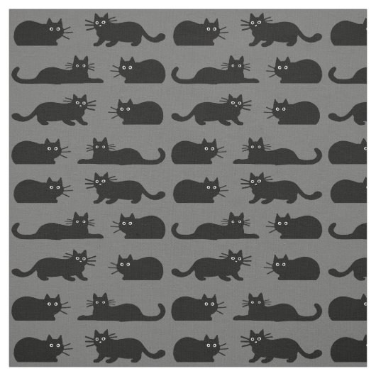 Schwarze Katzen Stoff (Muster)