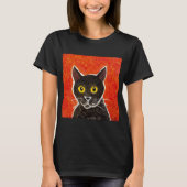 Schwarze Katzen-T - Shirt (Vorderseite)