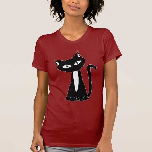 Schwarze Katzen-T - Shirt (Vorderseite)