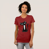 Schwarze Katzen-T - Shirt (Vorne ganz)