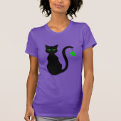 Schwarze Katzen-T - Shirt (Vorderseite)