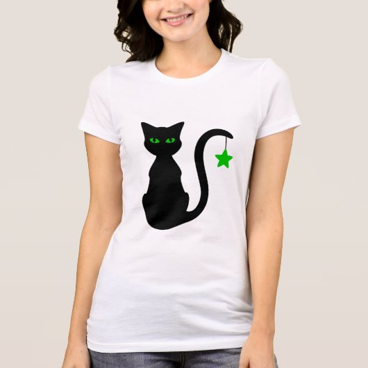 Schwarze Katzen-T - Shirt (Vorderseite)