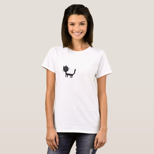 Schwarze Katzen T - Shirt für Frauen (Vorne ganz)