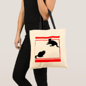 Schwarze Katzen-Tasche Tragetasche (Vorderseite (Produkt))
