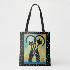 Schwarze Katzen-Taschen-Tasche Tasche