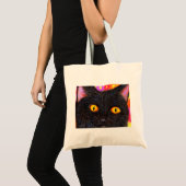 Schwarze Katzen-Taschen-Tasche Tragetasche (Vorderseite (Produkt))