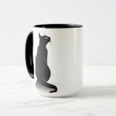 Schwarze Katzen Tasse (Vorderseite Links)