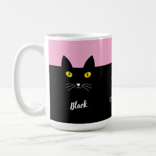 Schwarze Katzen-Tasse Geschenk für Katzenliebhaber Kaffeetasse