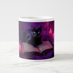 Schwarze Katzen-Tasse Hexen-Candlelight-Kaffeeta Jumbo-Tasse
