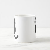 Schwarze Katzen-Tasse Kaffeetasse (Mittel)