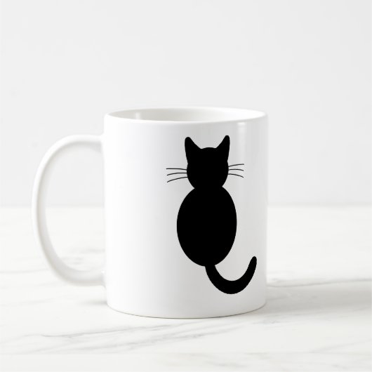 Schwarze Katzen-Tasse Kaffeetasse (Links)