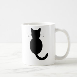 Schwarze Katzen-Tasse Kaffeetasse