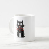 Schwarze Katzen-Tasse Kaffeetasse (Vorderseite Links)
