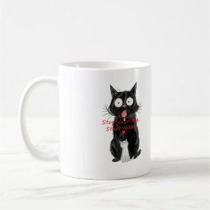 Schwarze Katzen-Tasse Kaffeetasse