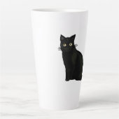 Schwarze Katzen-Tasse Milchtasse (Vorderseite)