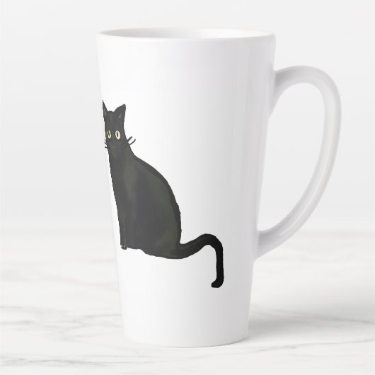 Schwarze Katzen-Tasse Milchtasse (Rechts)