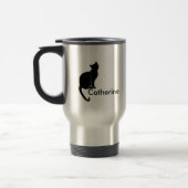 Schwarze Katzen-Tasse Reisebecher (Links)