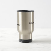 Schwarze Katzen-Tasse Reisebecher (Mittel)