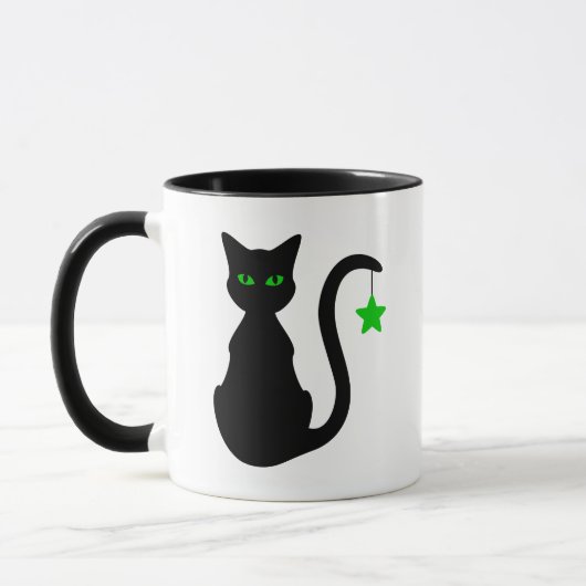Schwarze Katzen-Tasse Tasse (Links)