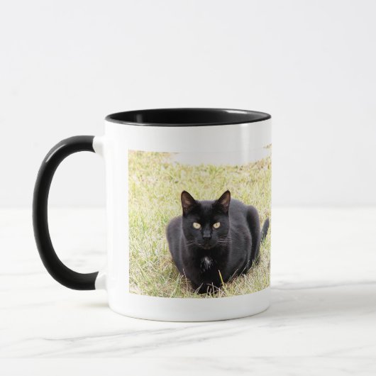 Schwarze Katzen-Tasse Tasse (Links)