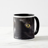 Schwarze Katzen-Tasse Tasse (VorderseiteRechts)