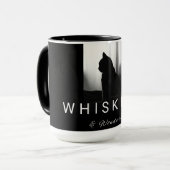 Schwarze Katzen-Tasse Tasse (Vorderseite Links)