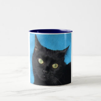 Schwarze Katzen-Tasse Zweifarbige Tasse