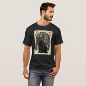 Schwarze Katzen-Tierhexerei T-Shirt (Vorne ganz)