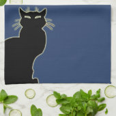 Schwarze Katzen-Tuch-klassischer Geschirrtuch (Gefaltet)