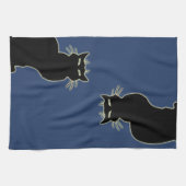 Schwarze Katzen-Tuch-klassischer Geschirrtuch (Horizontal)