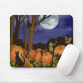 Schwarze Katzen u. Kürbise Mousepad (Mit Mouse)