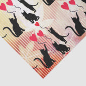Schwarze Katzen und Ballons Seidenpapier (Detail)