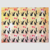 Schwarze Katzen und Ballons Seidenpapier (Vorderseite)