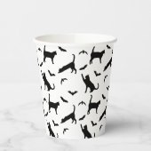 Schwarze Katzen und Fledermäuse Einfach Niedliches Pappbecher (Links)