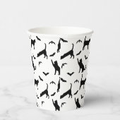 Schwarze Katzen und Fledermäuse Einfach Niedliches Pappbecher (Rechts)