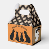 Schwarze Katzen und Geister mit gotischer Touch Geschenkschachtel (Rückseite)