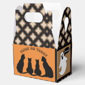 Schwarze Katzen und Geister mit gotischer Touch Geschenkschachtel (Geöffnet)