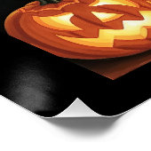 Schwarze Katzen und Jack O’Lanterns Poster (Ecke)