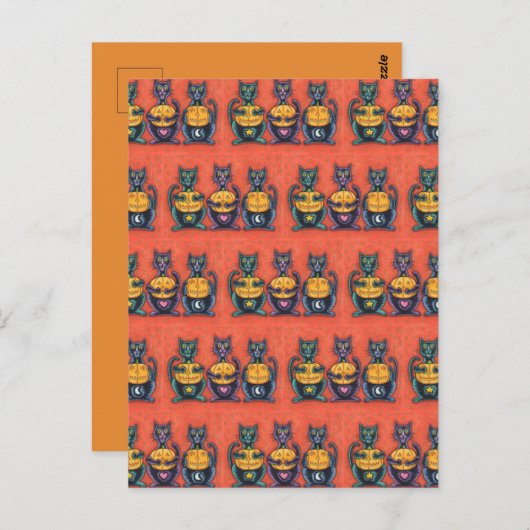 SCHWARZE KATZEN UND JACK SEHEN KEINE BEWUSSTSEIN, POSTKARTE (Vorne/Hinten)