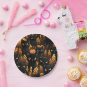 Schwarze Katzen und Kürbis Pappteller (Party)