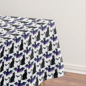 Schwarze Katzen und Lila Fledermäuse Tischdecke (Beispiel)