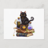 Schwarze Katzen und magische Vorräte Postkarte (Vorderseite)