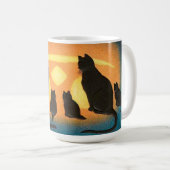 Schwarze Katzen und Pumpkin Kaffeetasse (VorderseiteRechts)