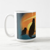 Schwarze Katzen und Pumpkin Kaffeetasse (Links)