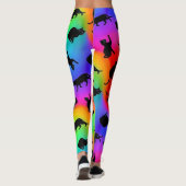 Schwarze Katzen und Regenbogen-Leggings Leggings (Rückseite)