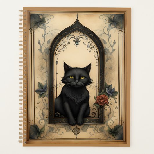 Schwarze Katzen und Rose Planer (Vorderseite)