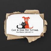 Schwarze Katzen und rote Hunde Sitzen | Pflege von Visitenkarte