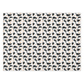 Schwarze Katzen und Weihnachtsbäume Tischdecke (Vorderseite (Horizontal))