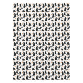 Schwarze Katzen und Weihnachtsbäume Tischdecke (Vorderseite)
